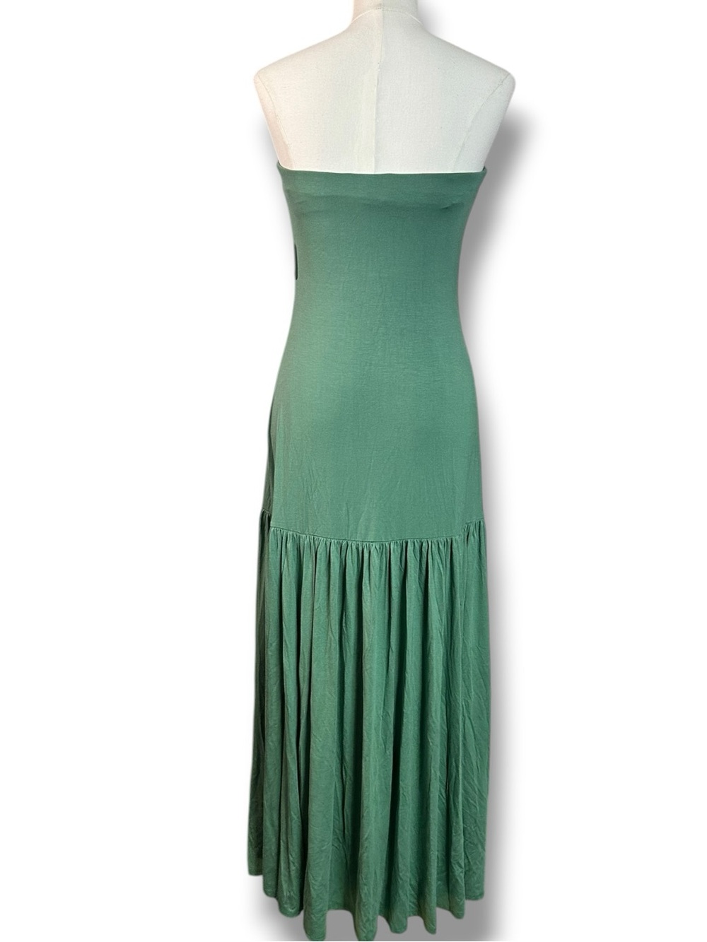 Free People Lara Strapless Tube Midi Dress in Jade Green Small NWT Summer 70s - Picture 8 of 12